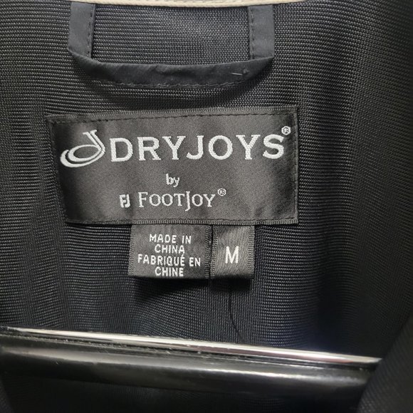 DryJoys By Footjoy Jacket Mens Medium M Black Short Sleeve 1/2 Zip Pullover Golf - Picture 7 of 7